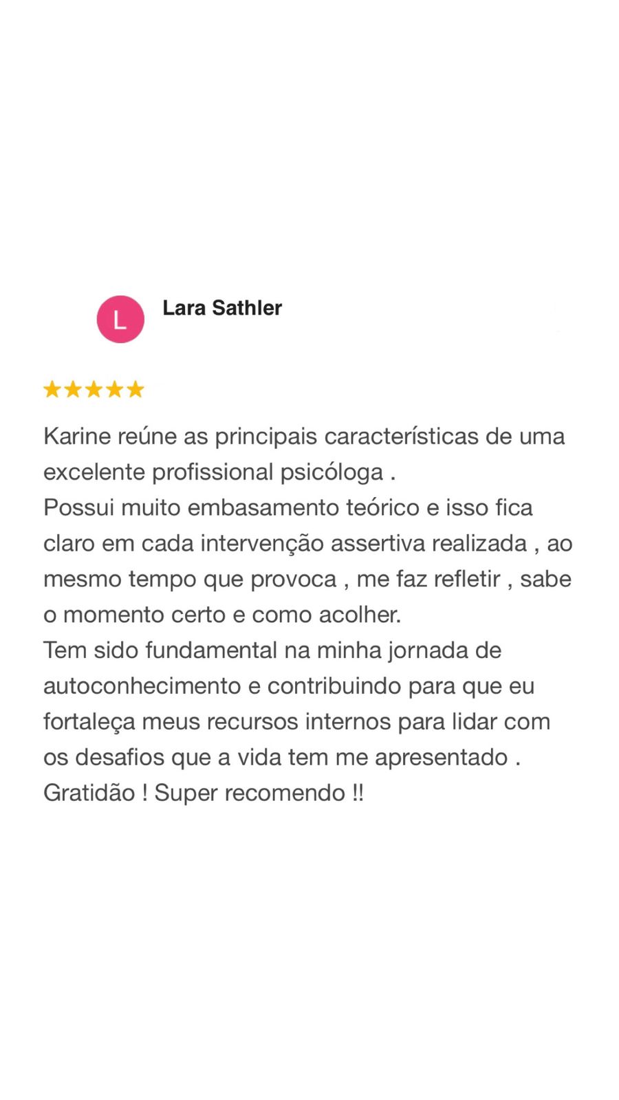 Psicóloga Karine Neves